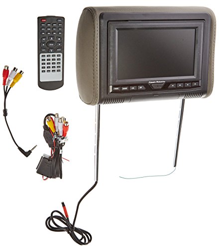 Power Acoustik HDVD-73GR Single 7-Inch Replacement Headrest with DVD and Video Monitor (Gray)