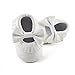DELEBAO Infant Toddler Baby Soft Sole Tassel Bowknot Moccasinss Crib Shoes (6-12 Months, White)