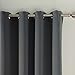 Sleep Well Curtains Blackout Toxic Free Energy Smart Thermal Insulated,52 W X 63 L Inch,Grommet Top,Set of 2 Panels with Bonus Tie Back(Charcoal Grey)
