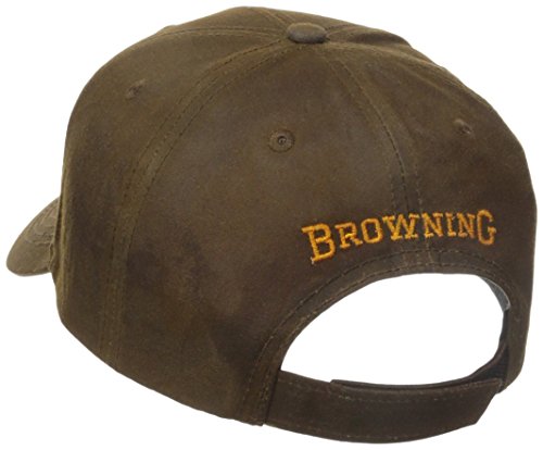 Browning 3-D Buckmark Dura-Wax Cap, Brown, Semi-Fitted