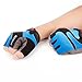 BOODUN Cycling Gloves with Shock-absorbing Foam Pad Breathable Half Finger Bicycle Riding Gloves Bike Gloves B-001, Blue, Medium