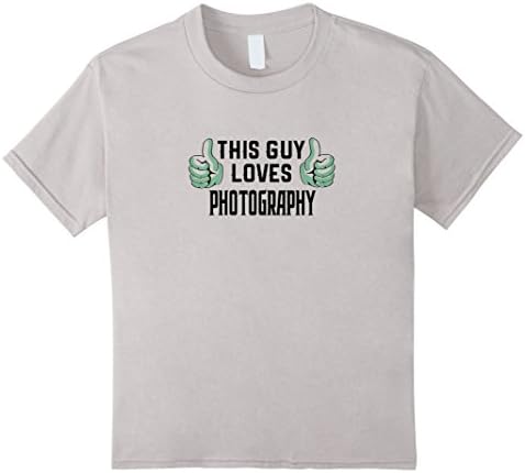 Kids This Guy Loves Photography T-shirt | Photogrametry Apparel 4 Silver