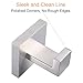 Bath Robe Hook, Aomasi SUS304 Stainless Steel Square Coat Towel Hook Utility Clothes Hanger for Bathroom Kitchen Wall Mount, Brushed Nickel