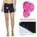 4ucycling Women's Cycling Spinning 3D Padded Brief Underwear Shorts Black M