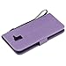 alaxy J6 2018 Case, Lacass Cat Tree Pattern PU Leather Flip Wallet Case Cover Kickstand with Card Slots and Wrist Strap for Samsung Galaxy J6 (2018) - Lavender