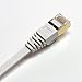 Tera Grand - 100FT - CAT7 10 Gigabit Ethernet Ultra Flat Patch Cable for Modem Router LAN Network, Gold Plated Shielded RJ45 Connectors, Faster Than CAT6a CAT6 CAT5e, White