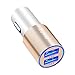 iPhone Car Charger, ZUOQI 24W/4.8A High Speed Dual Port USB Car Adapter for Apple iPhone 7 Plus/ 7 /6 Plus/ 6S/6/6 S Plus/ iPad/iPod, Samsung Galaxy S6 S6 Edge S5, HTC One M8 M9 and More-Gold