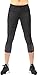 EAST HONG Womens Mesh Capri Workout Yoga Pants Running Tights Active Leggings (M, Charcoal Gray)