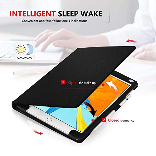 FYY Leather Case with Apple Pencil Holder for iPad Air 2/iPad Air