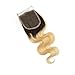 Dingli Hair 4x4 Free Part Ombre Blonde 1 Piece Closure 100% Brazilian Virgin Hair Body Wave Swiss Lace Closure with Baby Hair #1b/613 (16 inch)
