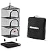Wealers Outdoor Dry Net Storage and Food Screen 3-Tier Camping, Barbecue, Picnic Meal Protection Organizer | Repel Bugs and Insects | Faster Herb, Clothes, Dish Drying | Foldable (Hanging Dry Net)