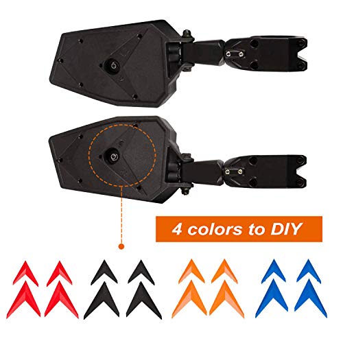 UTV Side Mirrors, Rear Side View Mirror 1.75'' Roll Bar Clamp Break