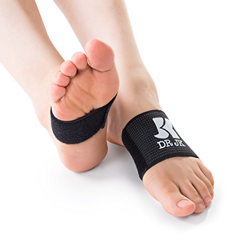 DR JK (Medium) Adjustable Plantar Fasciitis Compression PedPal, Get Customized Foot Arch Pressure with Arch Support Sleeves and Inserts, For Women and Men to Wear in Shoes, Sandal and Barefoot