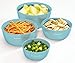 KitchenAid Classic Prep Bowls, Set of 4, Aqua Sky