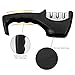 Knife Sharpener, Detachable Grinder Head Easy-Clean Manual 3 Stage Sharpening Tool System- Diamond Ceramic Tungsten Steel, Black，for All Knives By FANNEGO