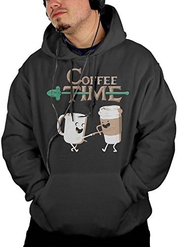 NHTRGB Funny Coffee Time Adventure Time Pikachu Mens Guys Best Fashion First Quality Sports Hoodies