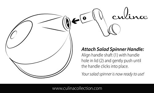 Culina Space Saving Salad Spinner, 5-Quart - Thumbnail 2