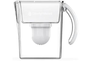 Clearly Filtered No. 1 Filtered Water Pitcher for Fluoride/Water Filter Pitcher with Affinity Filtration, BPA/BPS Free/Targets 365+ Contaminants Including Fluoride, Lead, PFOA (Pitcher + 1 Filter)