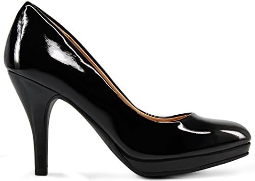 MARCOREPUBLIC Rome Memory Foam Cushion Womens Low Platform Heels Comfort  Pumps, Black Patent, 6 price in UAE | Amazon UAE | kanbkam