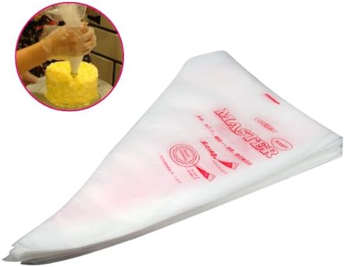 Accessotech 100 13.7" Plastic Disposable Icing Piping Pastry Bags Cake Decorating Plastic, Transparent - Image 4