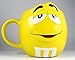 M&Ms Fun Sculpted Face Extra Large 24 oz Ceramic Coffee Tea Mug m&m m & m (Yellow)