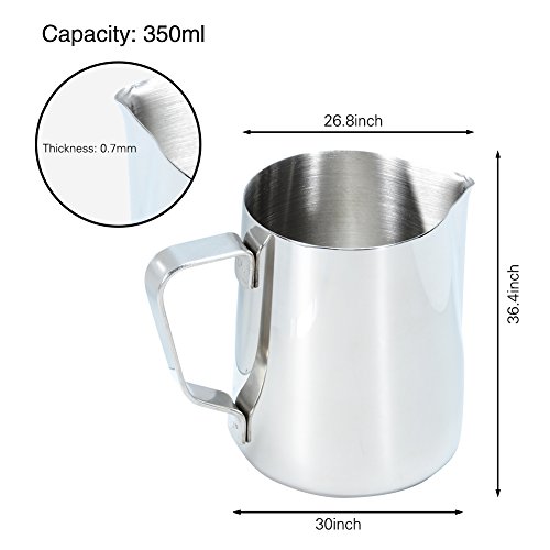 image for Zehui Coffee Milk Frother and Latte Maker Stainless Steel Frothing Ste