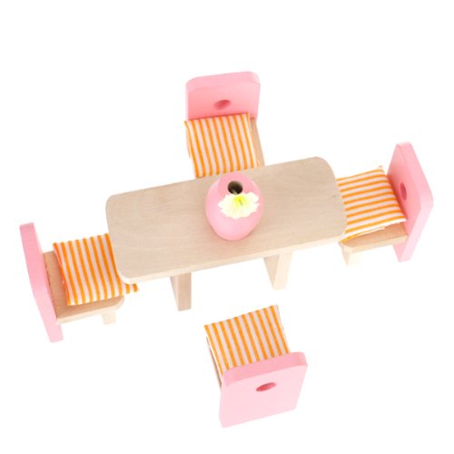 Generic Hölzernes Puppenhaus Möbel Miniatur Holz Spielset für Kinder Kinderspiel Spielzeug von TheBigThumb – Bild 5