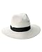 NYFASHION101 Lightweight Solid Color Panama Fedora Sun Hat, White/Black