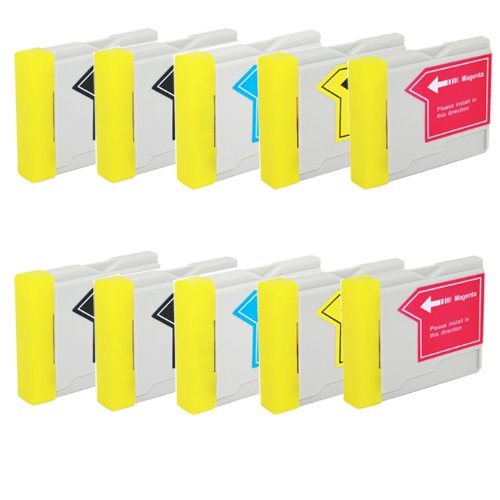 HI-VISION HI-YIELDSCompatible LC-51 LC51 Ink Cartridge Replacement (4 Black, 2 Cyan, 2 Yellow, 2 Magenta, 10-Pack)