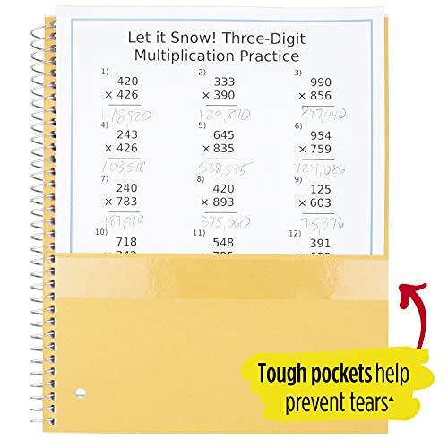 Five Star Spiral Notebook, 5Subject, Wide Ruled Paper, 101/2" x 8