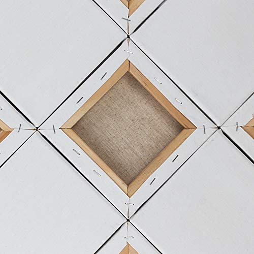 CBTONE 12 Pack Mini Canvas Panels 6 x 6, 100% Small Cotton Canvas Boards for Paintings Craft Drawing Small Acrylics Canvas - Pack of 12 - Thumbnail 2