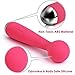 SVAKOM Mini Emma 100% Waterproof Powerful Electric Wand Massager Rechargeable Vibrator for Women(Plum Red)