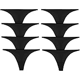 Ayshie Women's Seamless G-string Thong Panties Multi-Pack Low Rise No Show Invisible T-string Underwear (Large, 8Blacks)