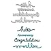 Dies Cut Embossing Cutting Die Embossing Words Hello Love Happy Thank You Congratulations for DIY Scrapbooking Photo Album Decorative Metal Stencils DIY Paper Cards Making (Set 10)