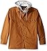 Dickies Men's Relaxed fit Hooded Duck Quilted Shirt Jacket, Brown, XL