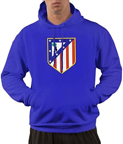 BAIMUDA Atletico Madrid Drawstring Pockets Pullover Hoodie Hooded Sweatshirt for Mens