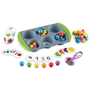 Learning Resources Mini Muffin Match Math Activity Set – 76 Pieces, Ages 3+ Counting Games for Kids, Preschool Learning…