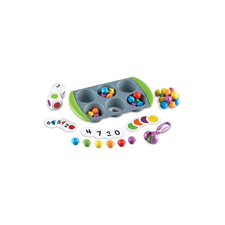 Learning Resources Mini Muffin Match Math Activity Set – 76 Pieces, Ages 3+ Counting Games for Kids, Preschool Learning…