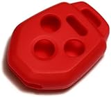 Red Silicone Key Fob Cover Case Smart Remote Pouches Protection Key Chain Fits: Subaru Outback 09-12