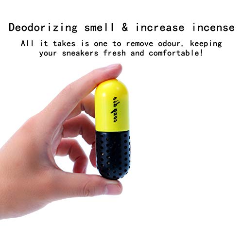 Cozy Dio Shoe Deodorizer Pills Natural Odor Eliminator for Sneakers,Gym Bag,Boxing Gloves,Locker and bathroom Sneaker cleaner One Pair Last 18 months (Pink)