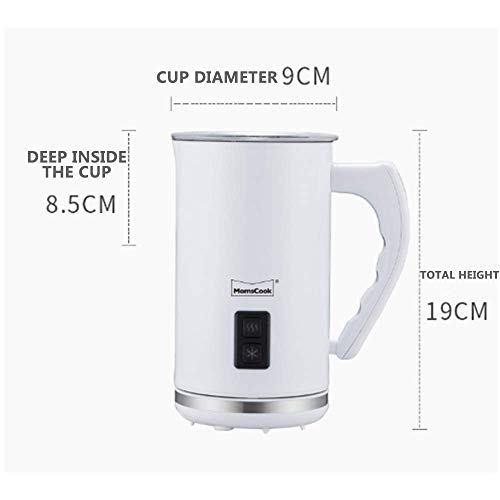 Hand Milchaufschäumer, Elektro Hot and Cold Kälbermilcherwärmer mit Griff for Latte Cappuccino oder heiße Schokolade… – Bild 3