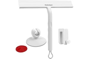 Anjinwiper Small Window Squeegee Silicone Shower Squeegee Cleaning Tool, Window Squeegee for car Windshield, Glass Door, Bathroom, Mirror