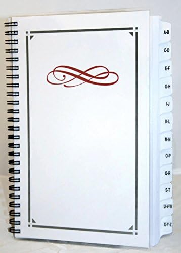 Password Book Spiral Internet Address Book A-Z Tabs Home or Office Personalized Free