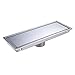 HANEBATH 12 Inch Linear Shower Drain Floor Strainer with Tile Insert Grate,Brushed