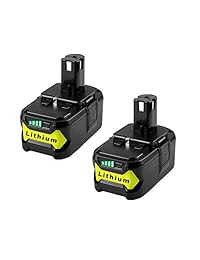 Pack de 2 baterías de litio P104 para Ryobi 18 V One+ herramientas de taladro de impacto P102 P103 P105 P107 P108 P109 P122, Masione 4.0 Ah batería de repuesto de litio extendida
