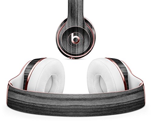 Wood Pattern Design Skinz Premium Full-Body Cover Wrap Decal Skin-Kit for The Beats by Dre Solo 2 (Wired) - Dark Ebony Woodgrain - Thumbnail 4