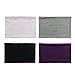 Habibee 4 Packs Wide Fashion Cotton Headbands for Women Breathable Moisture Wicking Sport Head Wraps Scarf for Workout Yoga Running