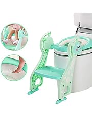 Kidsidol Baby Child Sedia da toilette Vasino con Step Stepper Scaletta Robusta Sicurezza Riduttore Scaletta WC Pieghevole Regolabile Anti-slip per Neonati Bambini piccoli 1-7 anni
