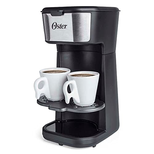 Oster Cafeteira 2Day Inox 2 em 1 com Copo Térmico, 220V, Preto/Inox, 600W, OCAF200