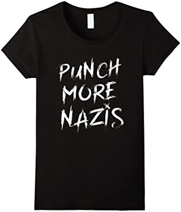 Women's Punch More Nazis Political Humor T-shirt Large Black